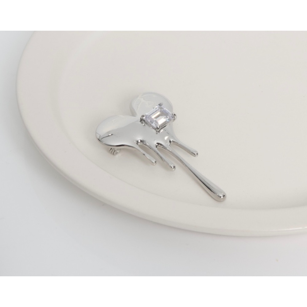 熔岩愛心胸針-細節圖3