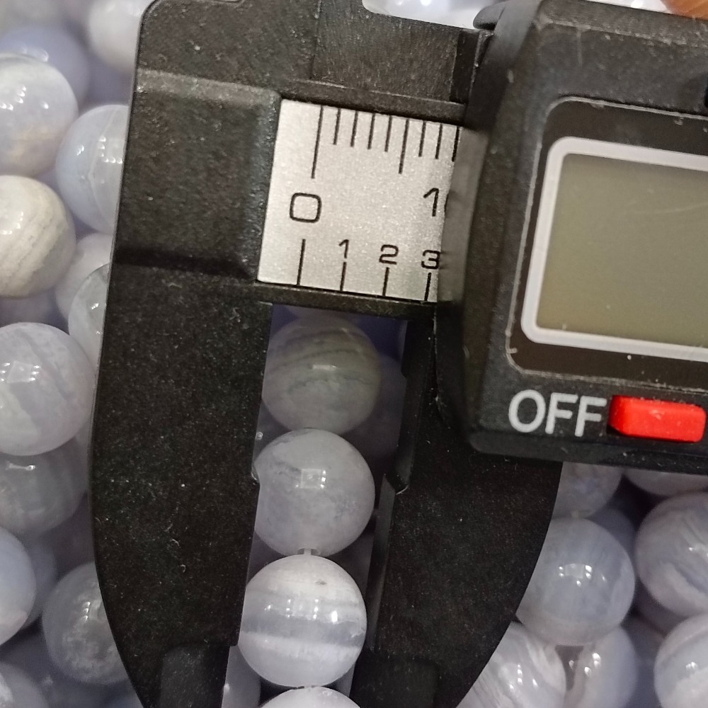 星河丸玉  | 條珠 | 蕾絲瑪瑙、天然藍紋瑪瑙 圓珠8mm整條38cm-細節圖5