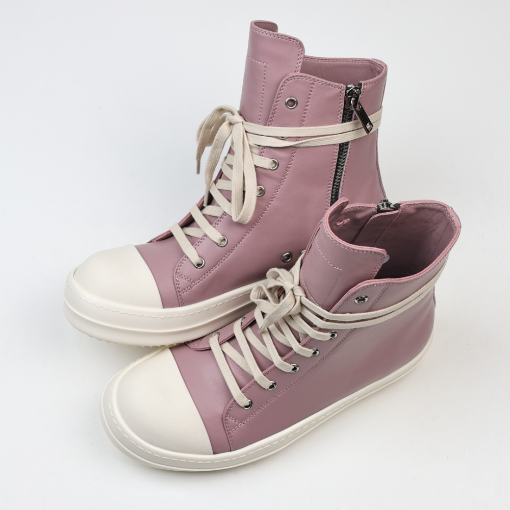 Rick Owens 粉色高筒運動鞋-細節圖2