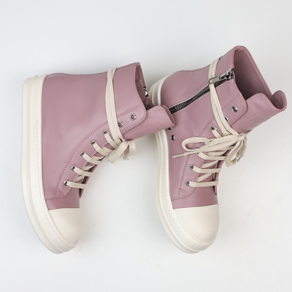 Rick Owens 粉色高筒運動鞋-細節圖3