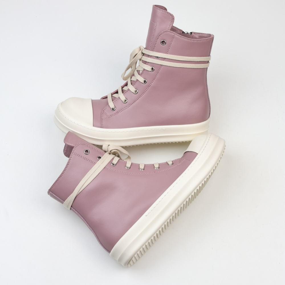 Rick Owens 粉色高筒運動鞋-細節圖4