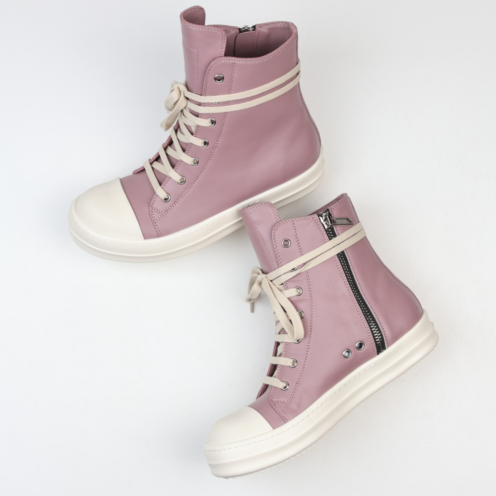 Rick Owens 粉色高筒運動鞋-細節圖5