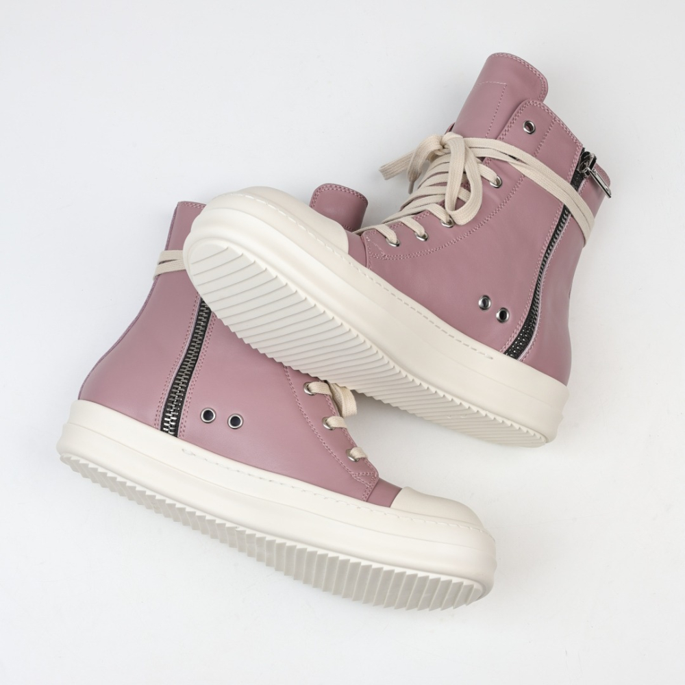 Rick Owens 粉色高筒運動鞋-細節圖6