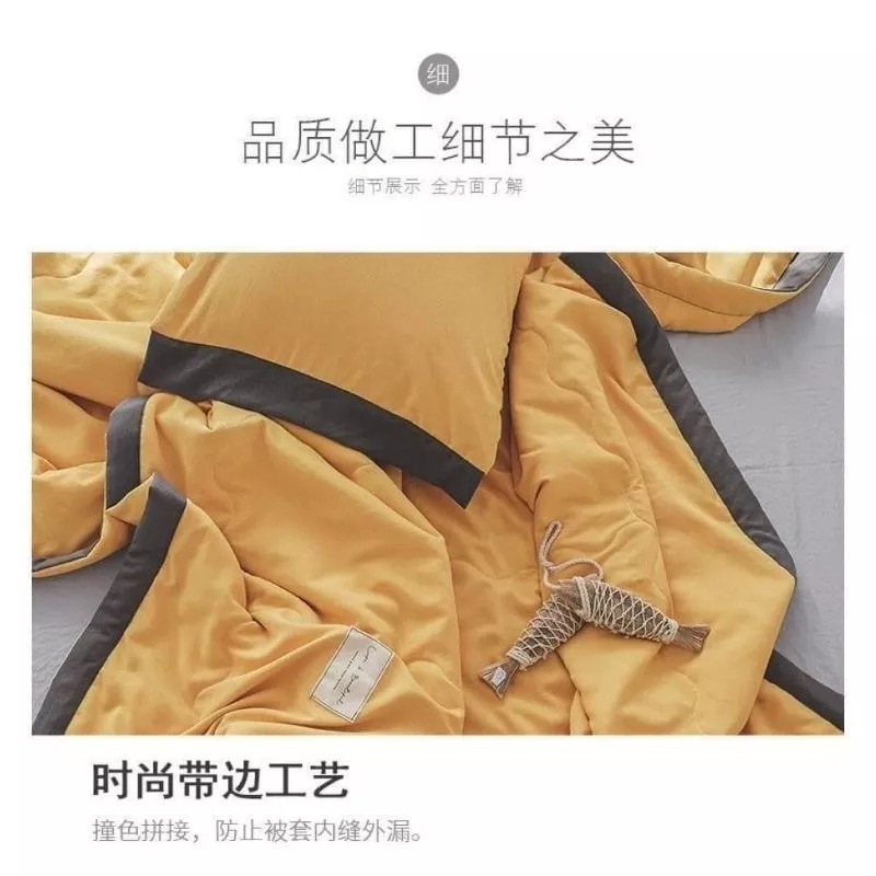 夏日馬卡龍色系棉柔涼被-細節圖4