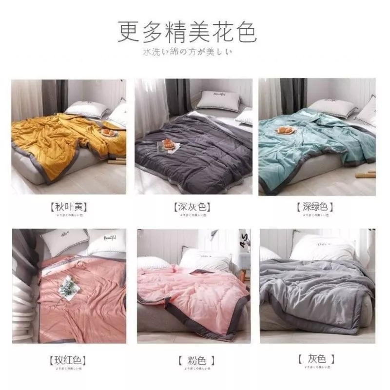 夏日馬卡龍色系棉柔涼被-細節圖9