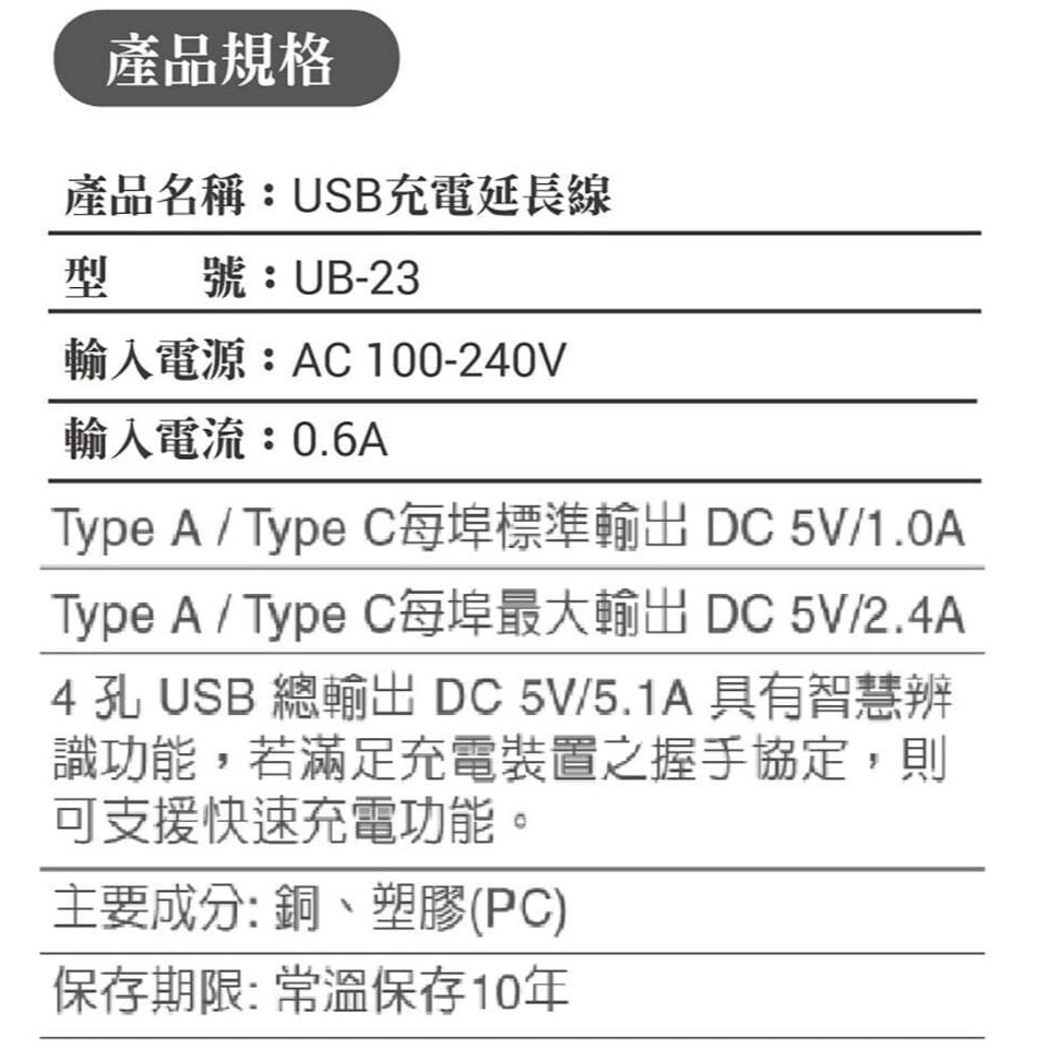 ADATA威剛  智慧分流 4孔快充延長線-細節圖8