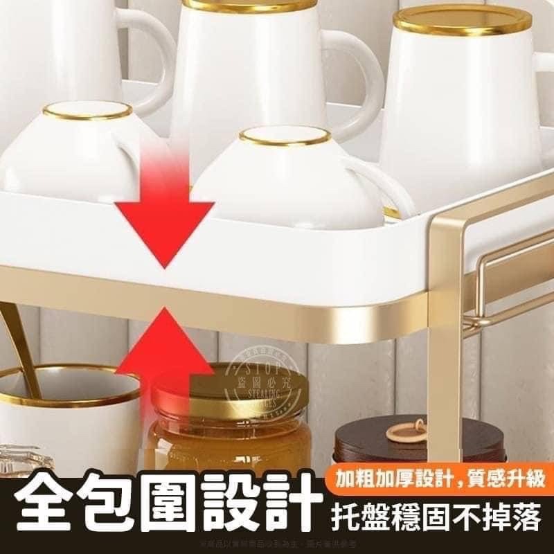 輕奢 雙層瀝水收納架-細節圖2