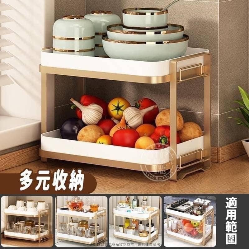 輕奢 雙層瀝水收納架-細節圖4