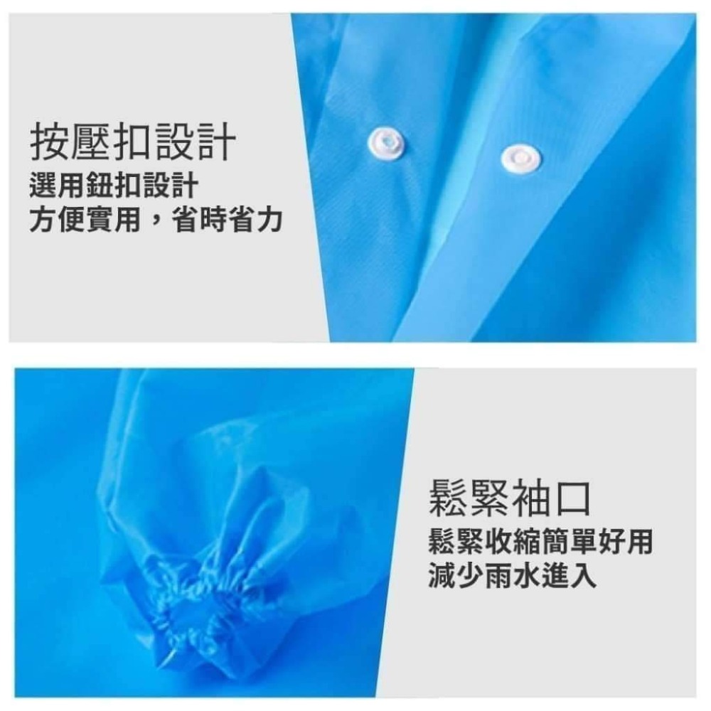 時尚純色加厚防水雨衣-細節圖2