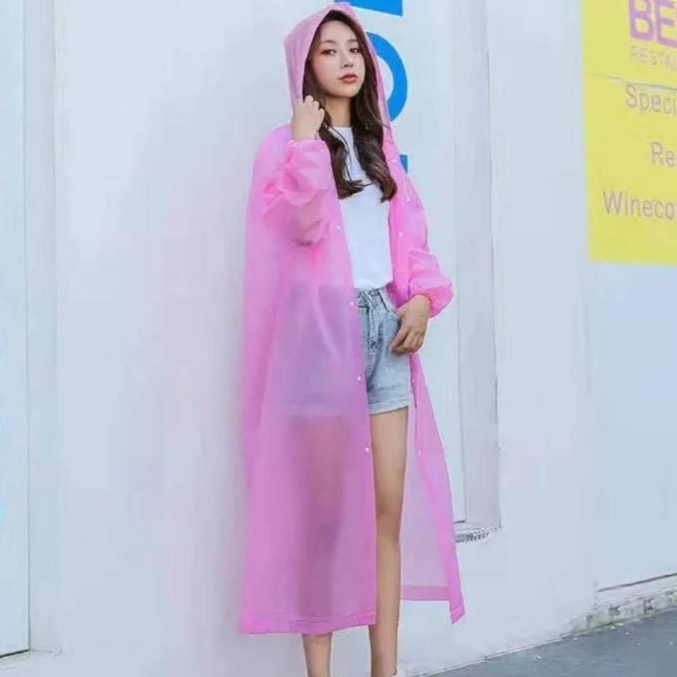 時尚純色加厚防水雨衣-細節圖5