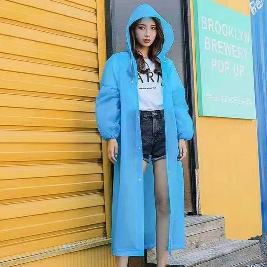 時尚純色加厚防水雨衣-細節圖6