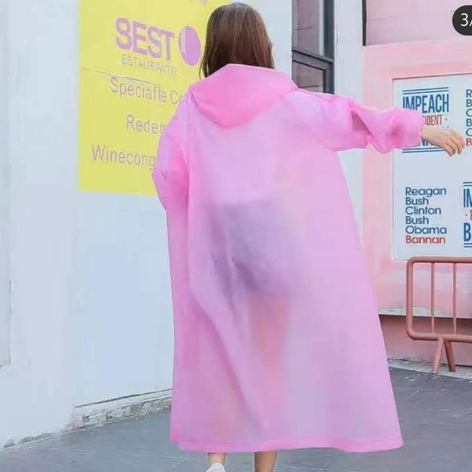 時尚純色加厚防水雨衣-細節圖7