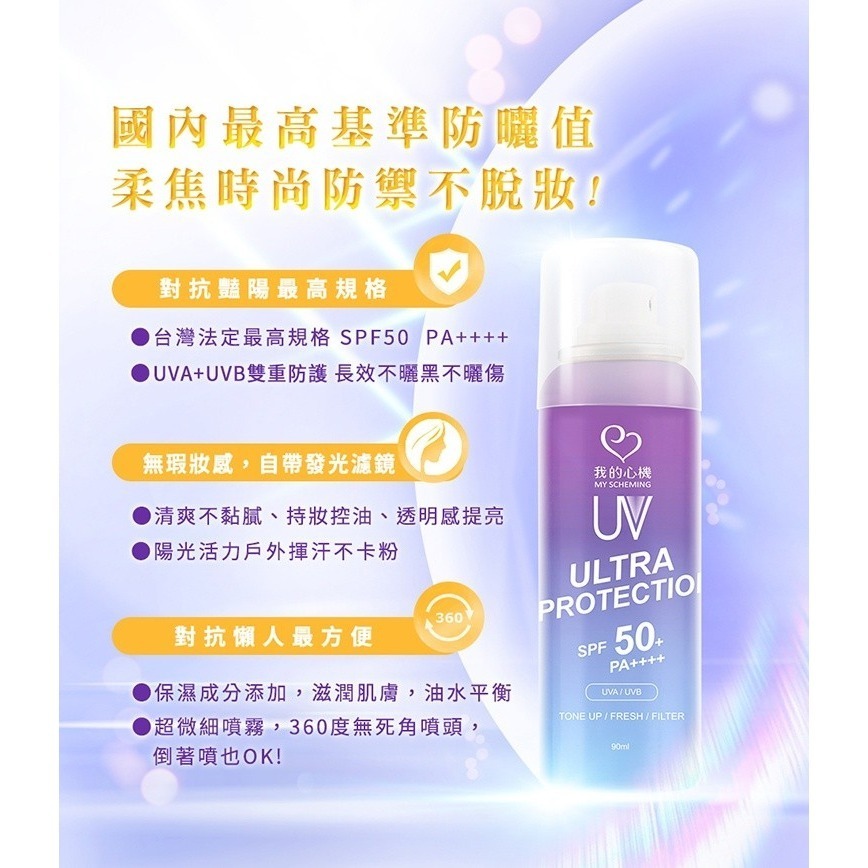 我的心機柔光潤色防曬噴霧SPF50 PA++++ 90ml-細節圖3