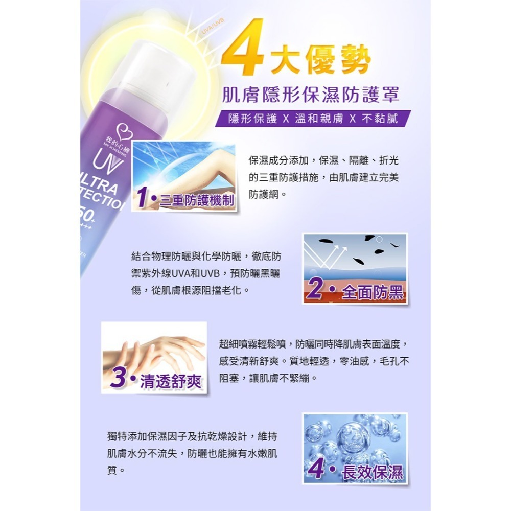 我的心機柔光潤色防曬噴霧SPF50 PA++++ 90ml-細節圖4