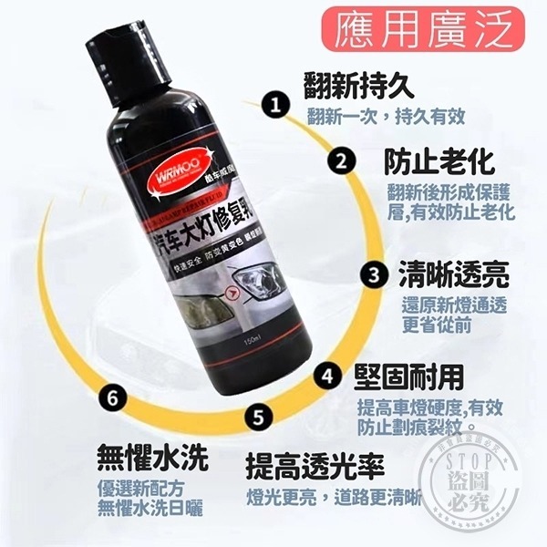 汽車大燈修復乳-150ML-細節圖3