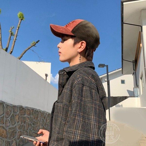 2023秋冬款 燈芯絨雙色潮流個性棒球帽-細節圖3