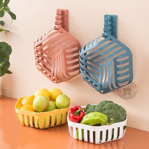 簡約六角蔬果瀝水收納籃-細節圖2