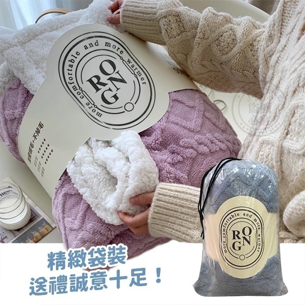 加厚保暖 塔芙絨x羔羊絨 3D立體緹花保暖被-細節圖6
