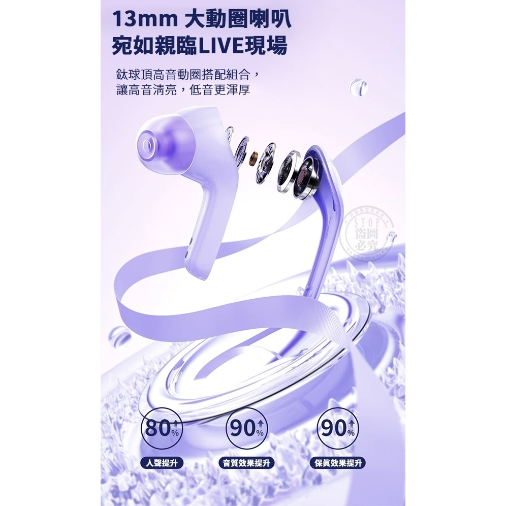 炫彩真無線降噪 藍牙耳機-贈矽膠保護套+掛繩-細節圖5