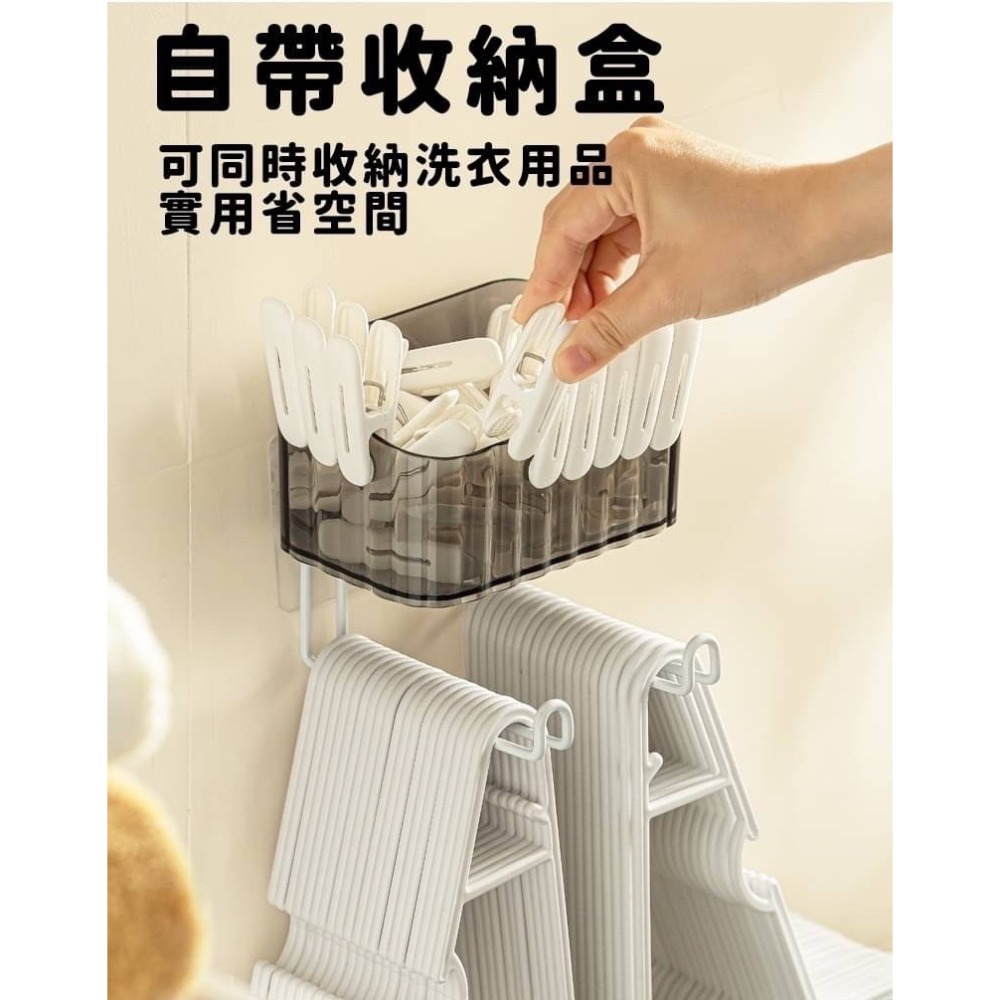 壁掛 免釘衣架收納架-細節圖3