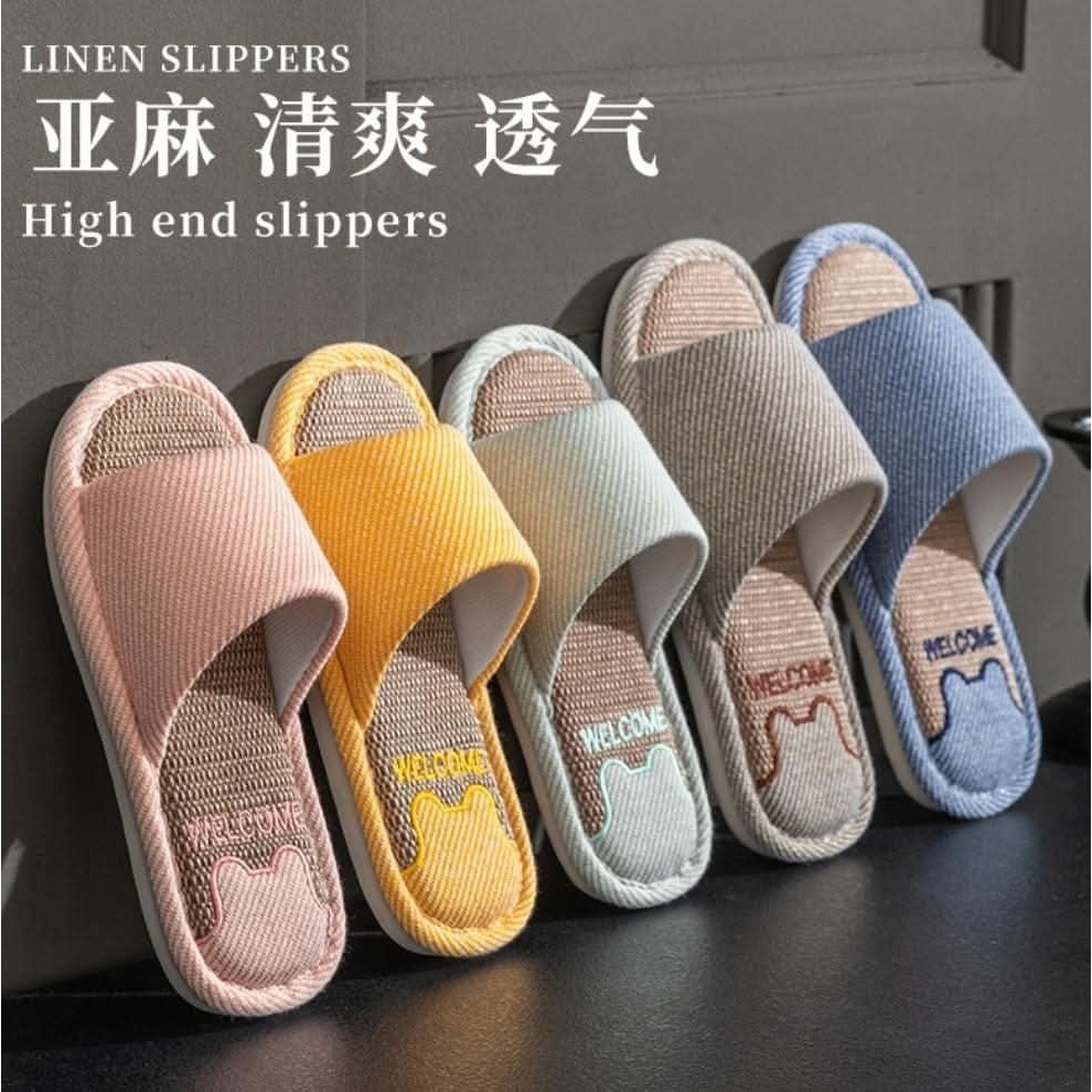 “厚“感四季貓耳棉麻透氣防滑室內拖鞋-細節圖3