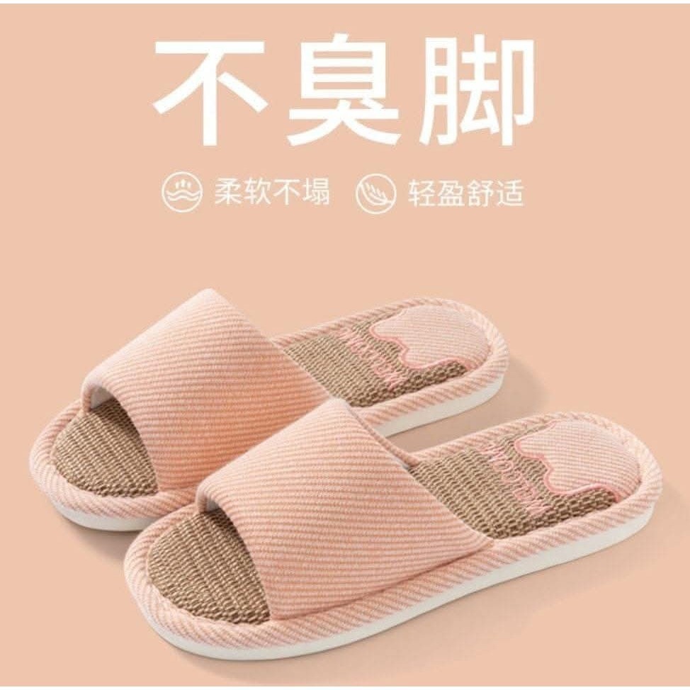 “厚“感四季貓耳棉麻透氣防滑室內拖鞋-細節圖5