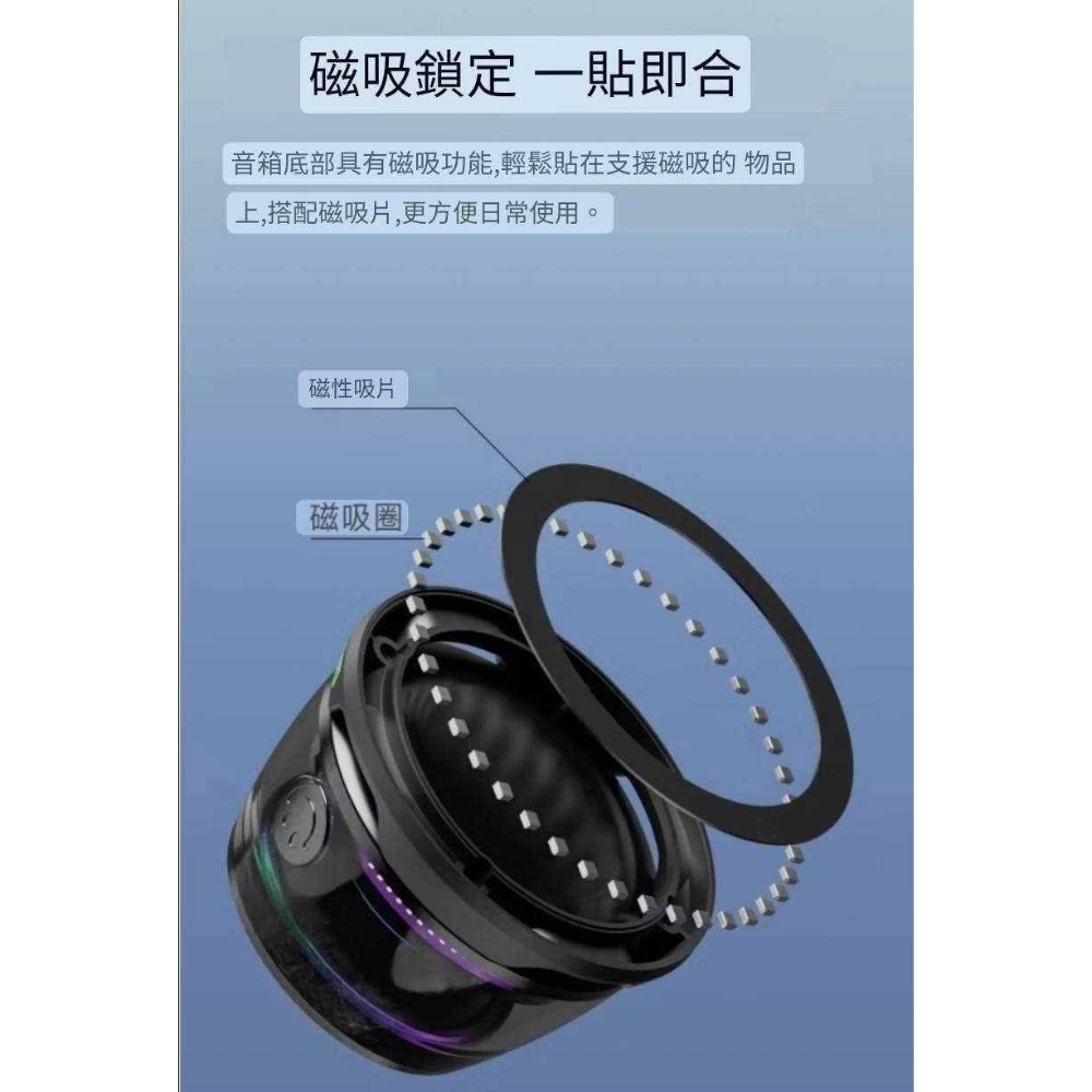 小巧實用磁吸藍芽小音箱-細節圖3