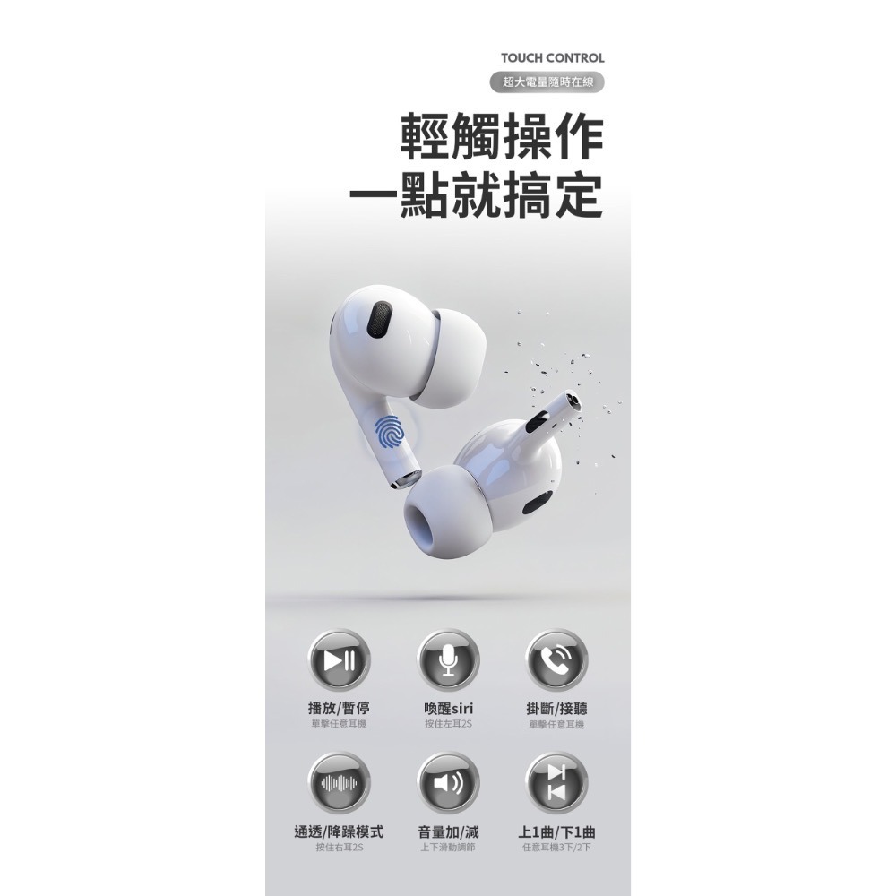 CB🌟G＇FIVE 基伍 ANC降噪 TWS真無線立體聲耳機 無線充電 13mm銅環降噪喇叭-細節圖10