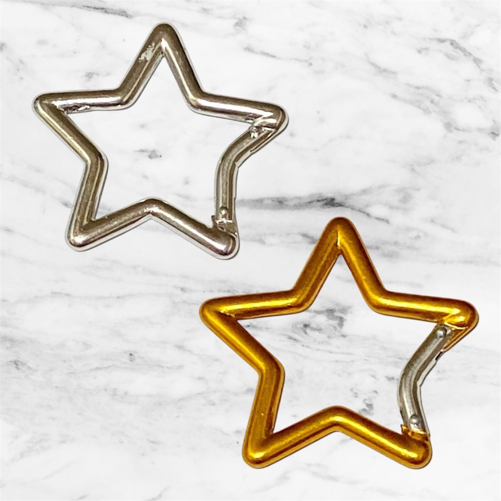 鋁合金 五角星 中號 星星掛扣 安全扣 – 鑰匙扣 包包扣 掛鉤 配件 扣環 彈簧扣 金屬扣-細節圖5
