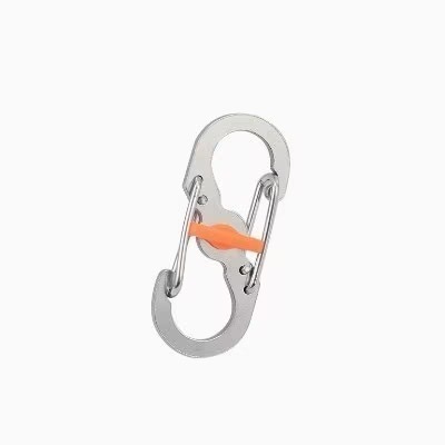 不鏽鋼 S型 帶鎖 8字扣 雙頭扣 連接扣 – 鑰匙扣 包包扣 掛鉤 配件 扣環 彈簧扣 金屬扣-規格圖5