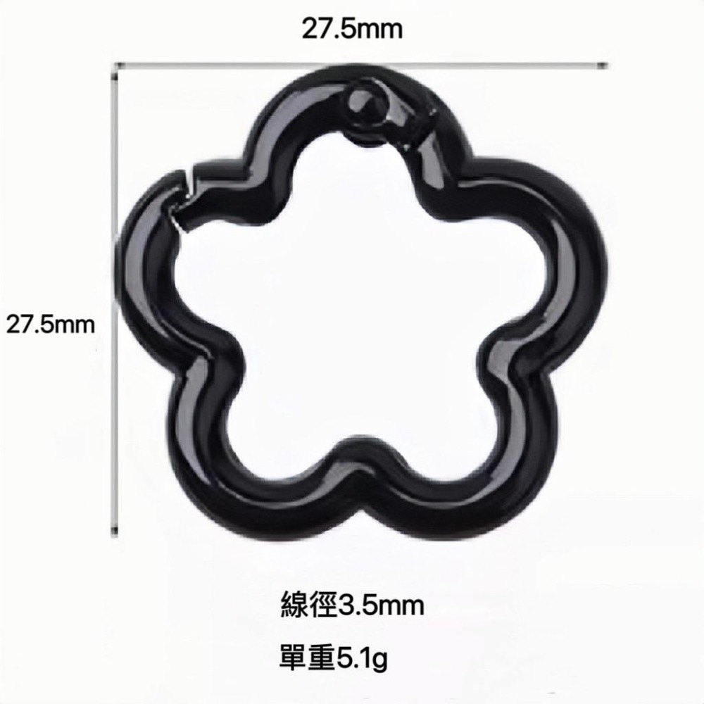 烤漆 水墨 彩色 花朵 櫻花 彈簧扣 吊墜配件 – 鑰匙扣 包包扣 掛鉤 配件 扣環 彈簧扣 金屬扣-細節圖2