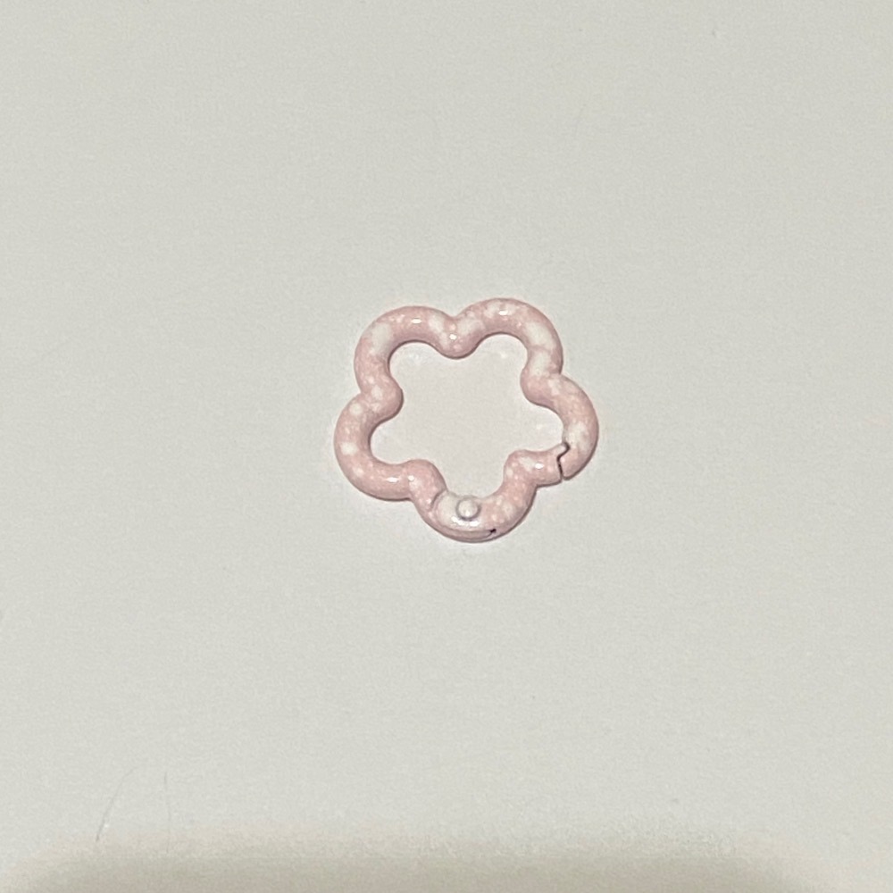 烤漆 水墨 彩色 花朵 櫻花 彈簧扣 吊墜配件 – 鑰匙扣 包包扣 掛鉤 配件 扣環 彈簧扣 金屬扣-規格圖3