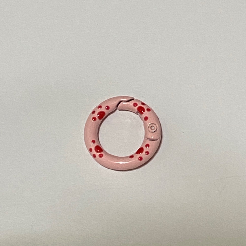 20mm 貓爪 彩繪 滴油 彈簧圈 DIY配件 – 鑰匙扣 包包扣 掛鉤 配件 扣環 彈簧扣 金屬扣-規格圖3