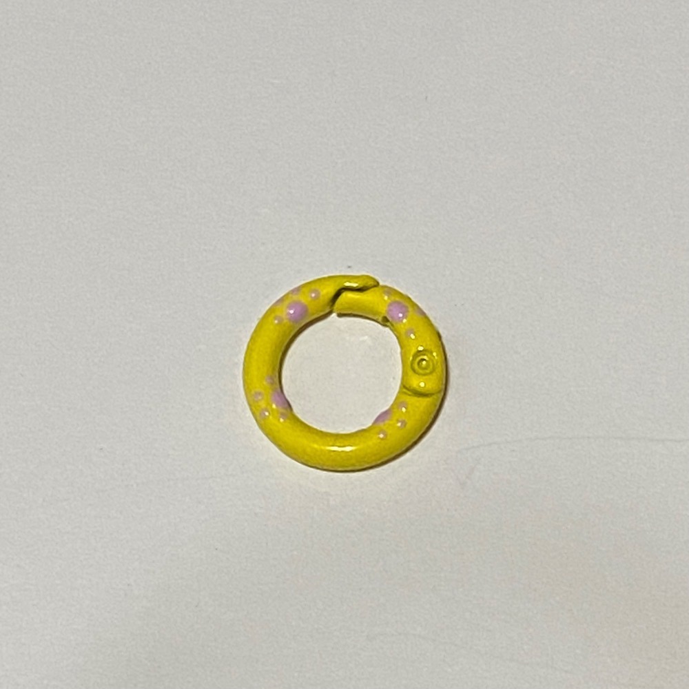 20mm 貓爪 彩繪 滴油 彈簧圈 DIY配件 – 鑰匙扣 包包扣 掛鉤 配件 扣環 彈簧扣 金屬扣-規格圖3