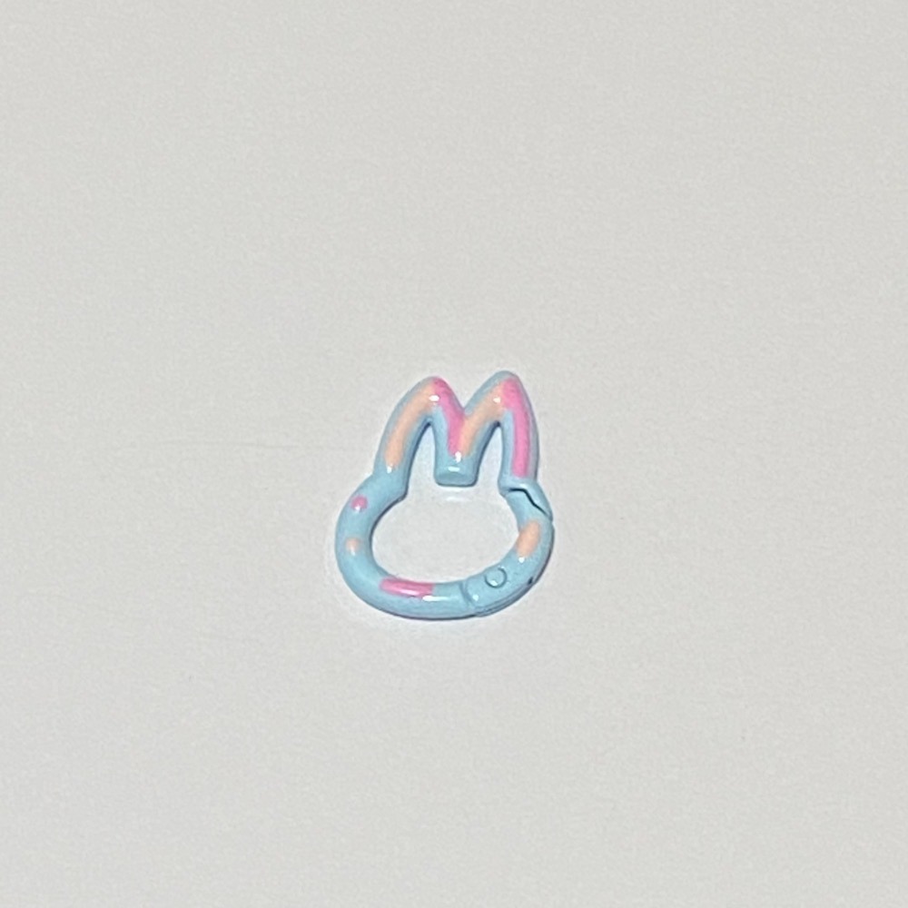 烤漆 亮手繪 兔子 彈簧扣 可愛連接扣 – 鑰匙扣 包包扣 掛鉤 配件 扣環 彈簧扣 金屬扣-規格圖3