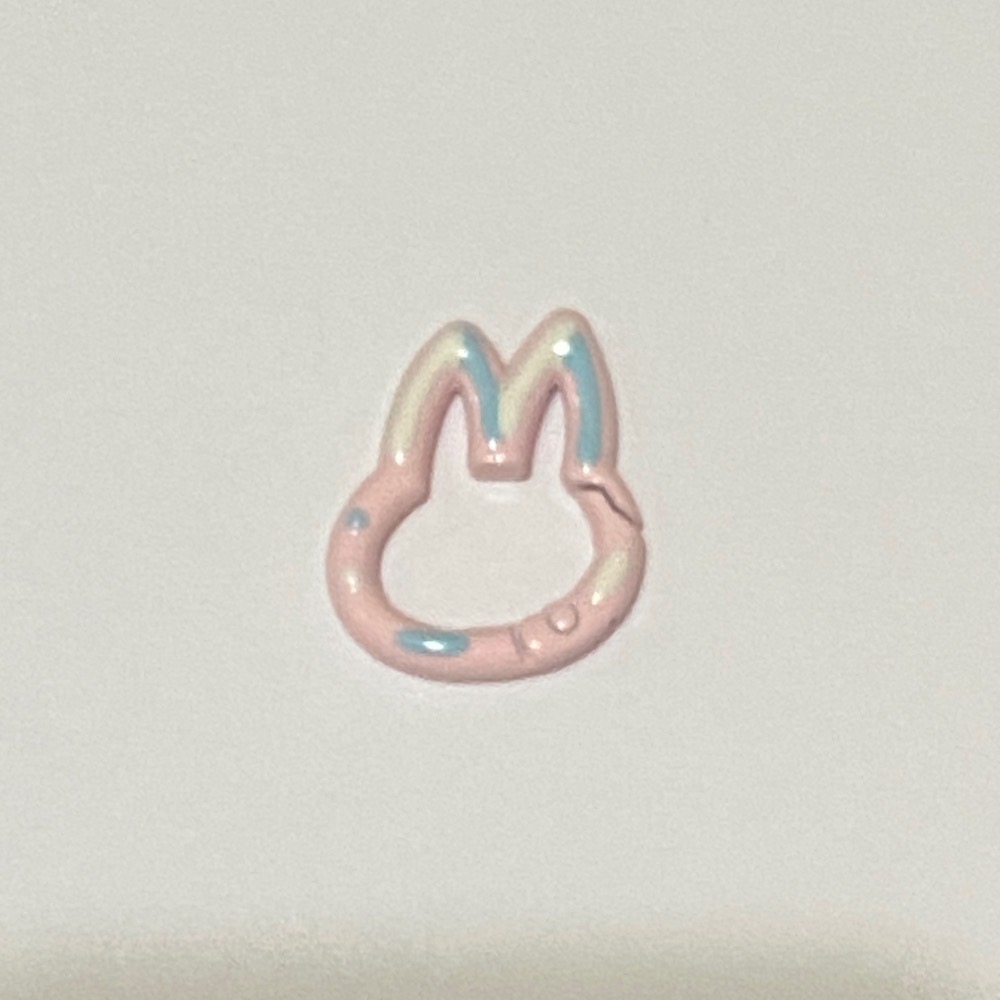 烤漆 亮手繪 兔子 彈簧扣 可愛連接扣 – 鑰匙扣 包包扣 掛鉤 配件 扣環 彈簧扣 金屬扣-規格圖3