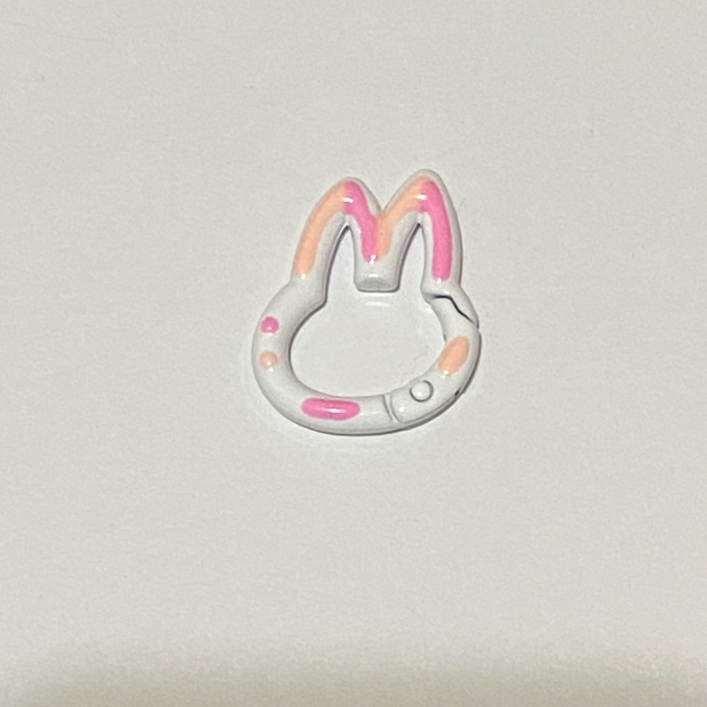 烤漆 亮手繪 兔子 彈簧扣 可愛連接扣 – 鑰匙扣 包包扣 掛鉤 配件 扣環 彈簧扣 金屬扣-規格圖3