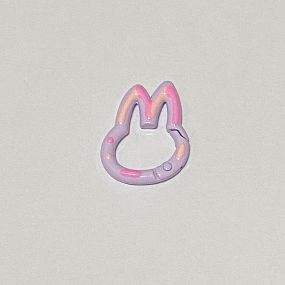 烤漆 亮手繪 兔子 彈簧扣 可愛連接扣 – 鑰匙扣 包包扣 掛鉤 配件 扣環 彈簧扣 金屬扣-規格圖3