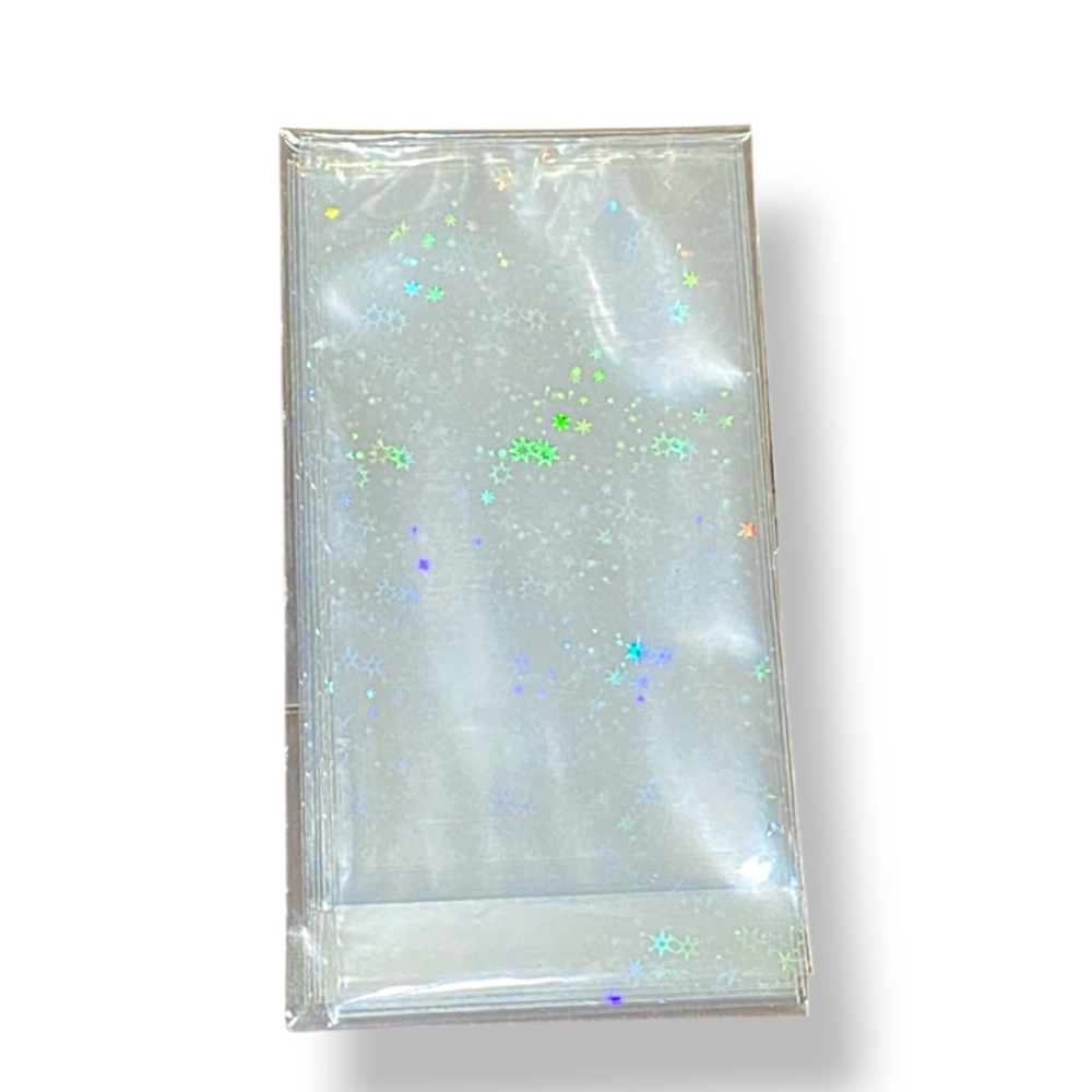 OPP 自黏袋 10絲 星星 鐳射 徽章 相卡 拍立得 小卡 特典 周邊 收納 展示 10張 7.5*13.2cm-細節圖3