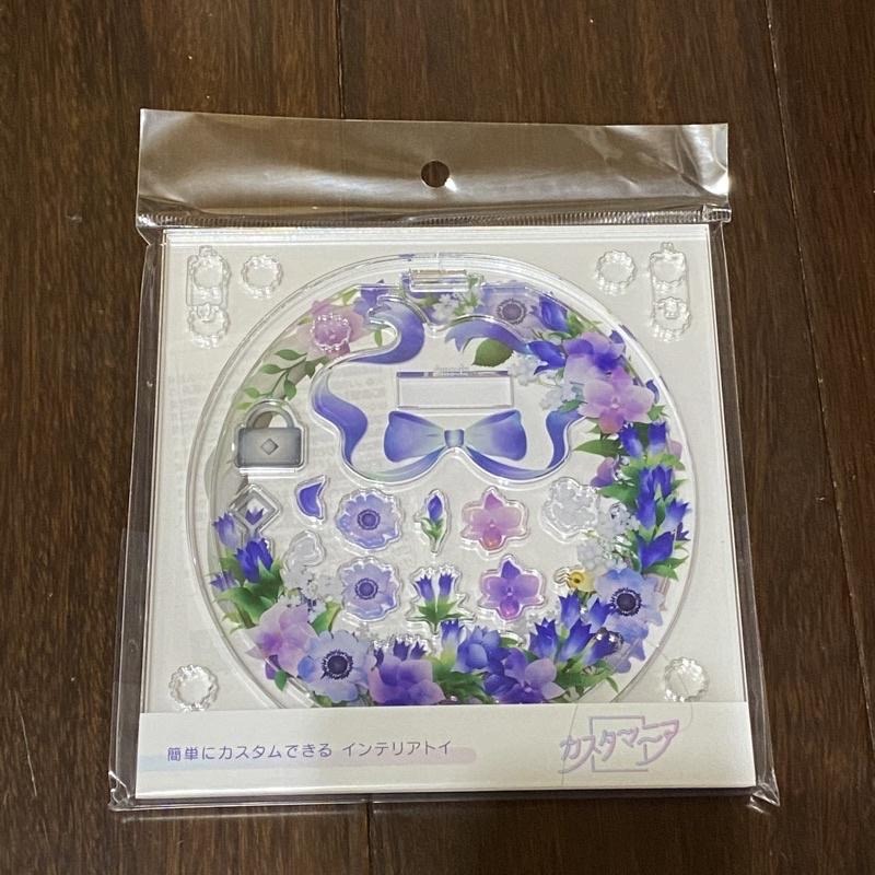 movic 拼裝 壓克力 カスタマニア 推し活 展示 周邊 藍色 花環 立牌-細節圖2