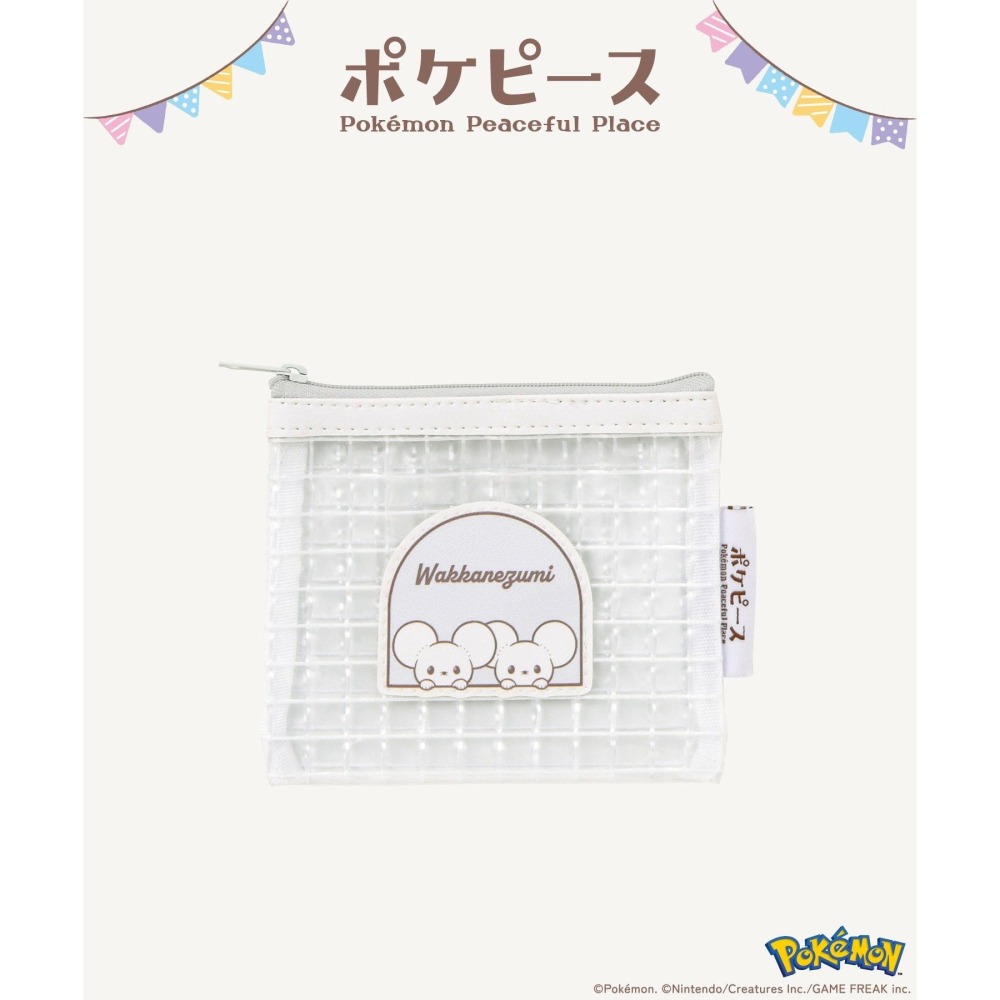 3COINS 精靈寶可夢 pokemon peaceful place 透明袋 收納袋 零錢包 卡片夾 一對鼠 木木梟-細節圖2