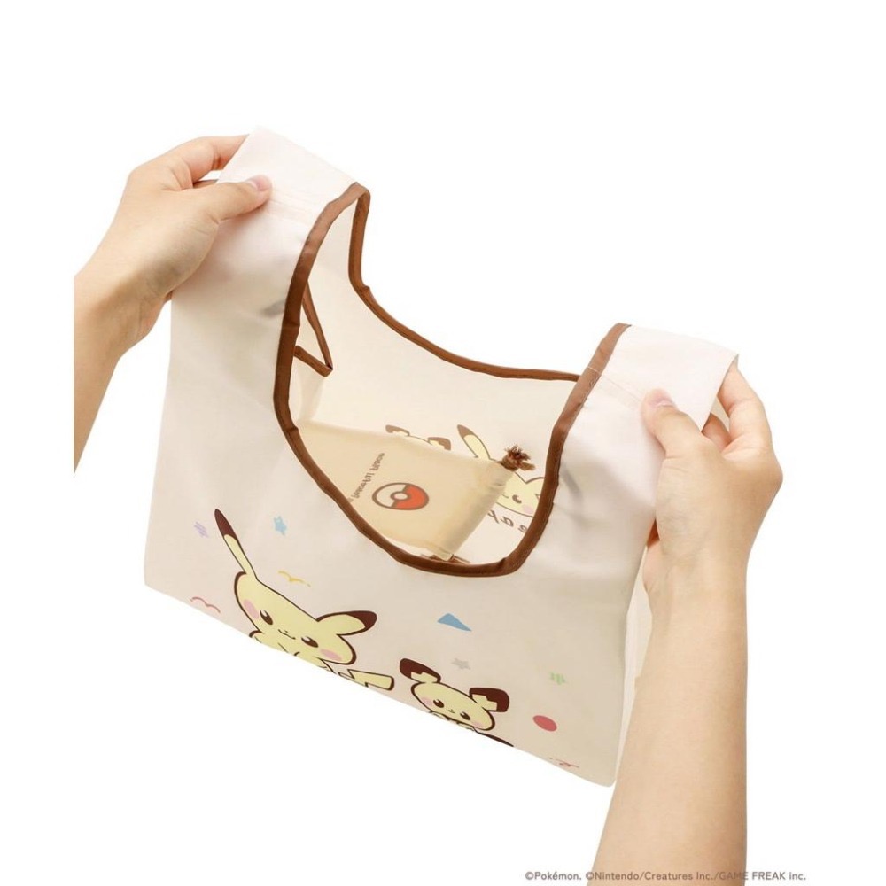 3COINS 精靈寶可夢 peaceful place 迷你環保袋 飲料袋 購物袋 皮卡丘-細節圖4