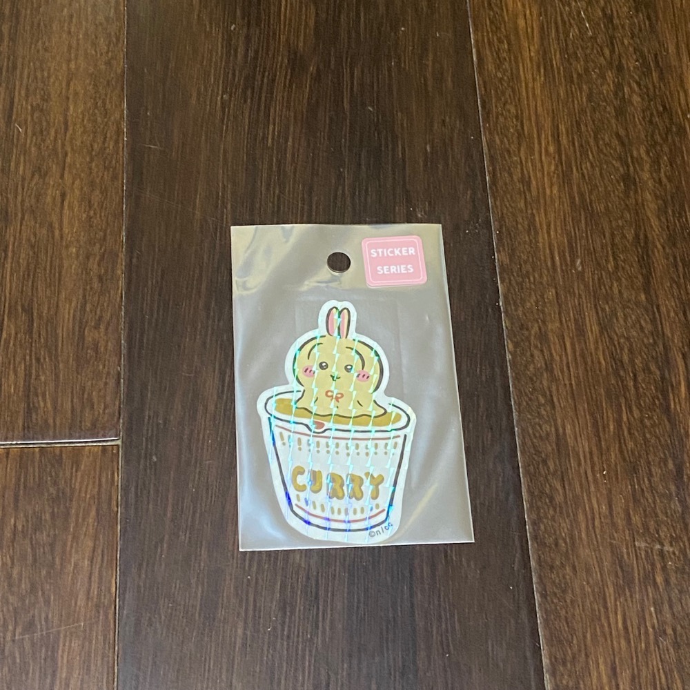 吉伊卡哇 ちいかわ Chiikawa 日版  手機貼 全息 雷射 貼紙 晴天娃娃 泡麵-細節圖3