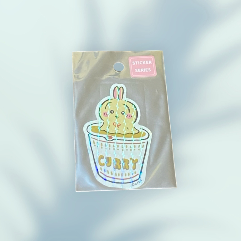 吉伊卡哇 ちいかわ Chiikawa 日版  手機貼 全息 雷射 貼紙 晴天娃娃 泡麵-細節圖3