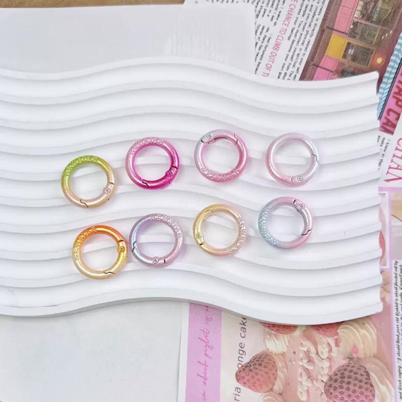 25mm 炫彩 漸變 珠光 鑰匙扣 背包扣 包包扣 掛鉤 配件 連接環 彈簧扣 固定扣 金屬扣-細節圖2