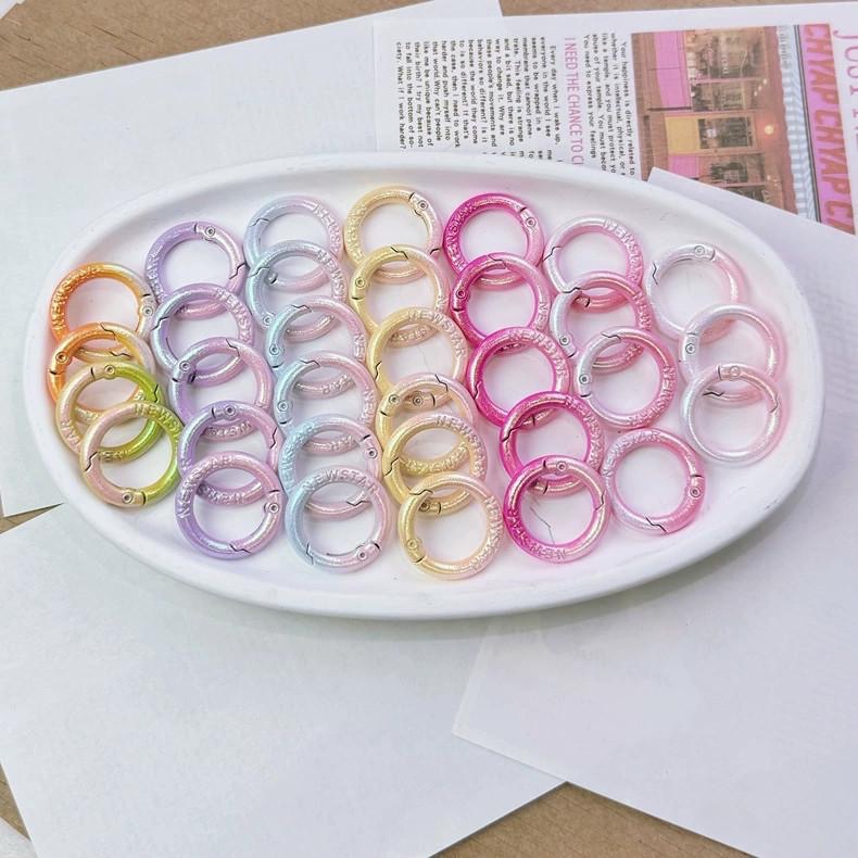 25mm 炫彩 漸變 珠光 鑰匙扣 背包扣 包包扣 掛鉤 配件 連接環 彈簧扣 固定扣 金屬扣-細節圖3