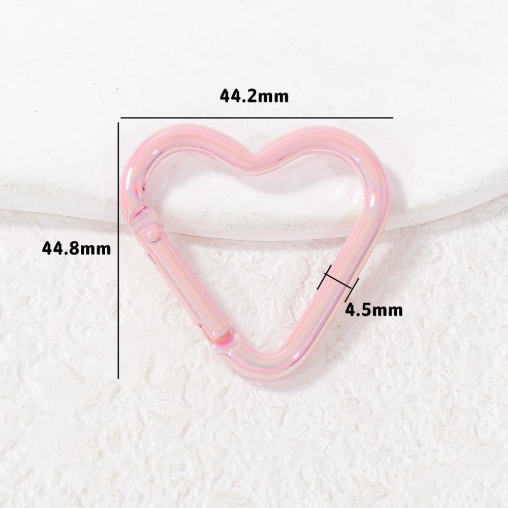 愛心 電鍍 炫彩 心形 鑰匙扣 背包扣 包包扣 掛鉤 配件 連接環 彈簧扣 固定扣 金屬扣-細節圖5