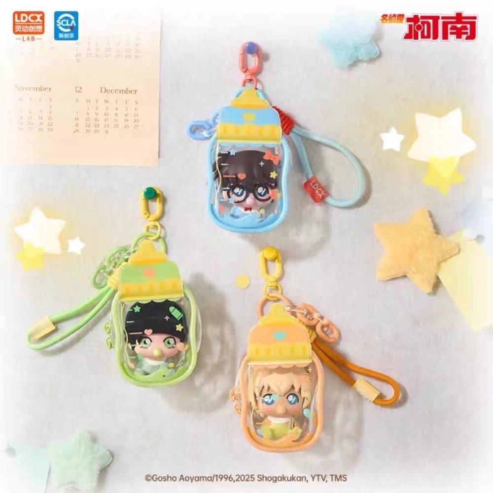 名偵探柯南 柯南 靈動創想 萌芙芙 系列 嬰兒 奶嘴 附 娃包 掛鉤 植絨 公仔 小蘭 新一 基德-細節圖2