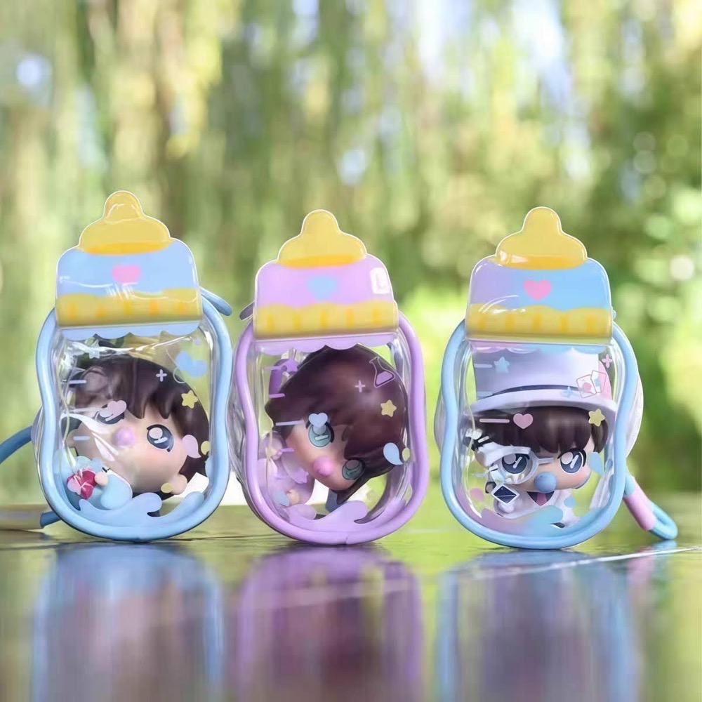 名偵探柯南 柯南 靈動創想 萌芙芙 系列 嬰兒 奶嘴 附 娃包 掛鉤 植絨 公仔 小蘭 新一 基德-細節圖3