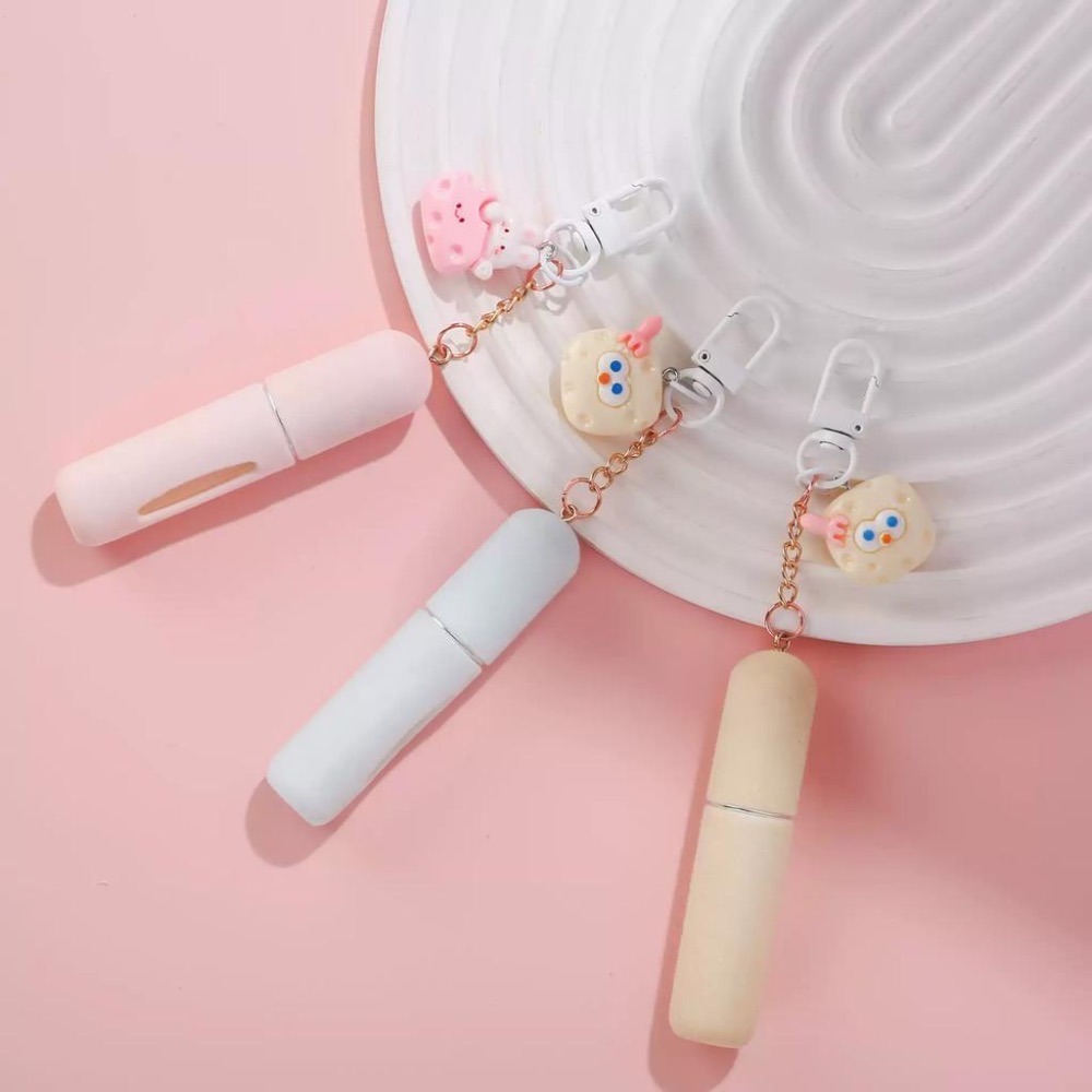 卡通少女心 香水瓶 便攜 香水分裝 附掛勾 可愛毛絨 噴霧瓶 底部直充-細節圖2